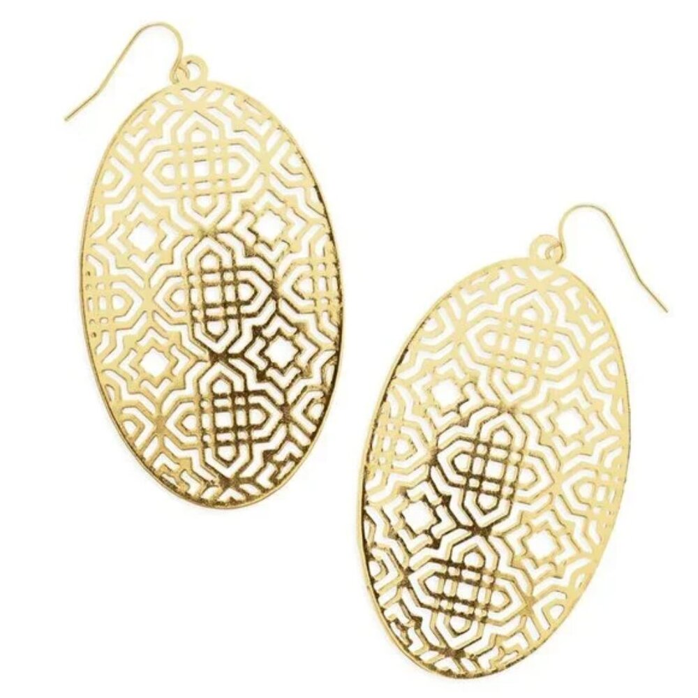 2 pairs of  Premier Designs Jewelry Sabrina Earrings in Gold Light Weight